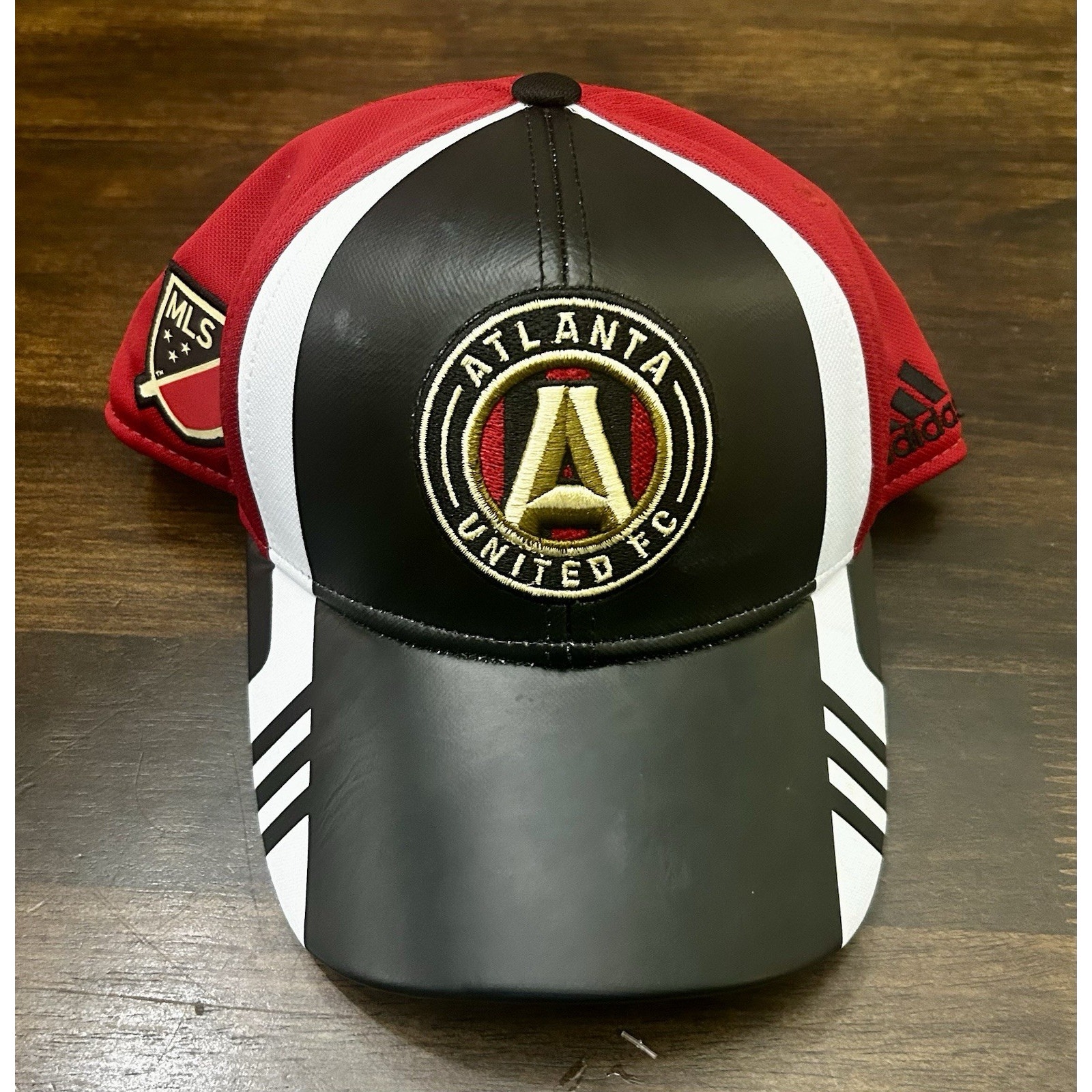 Atlanta United Fc Hat Adidas Mls Licensed Snapback Cap Red Black Gold 8$
